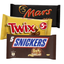 Mars, Snickers of Twix